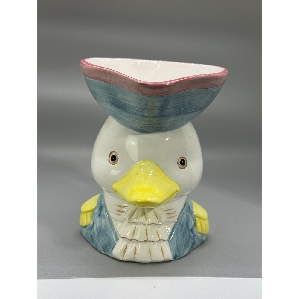 Vintage Fitz and Floyd Anthropomorphic Duck Admiral Revolutionary War Mug
